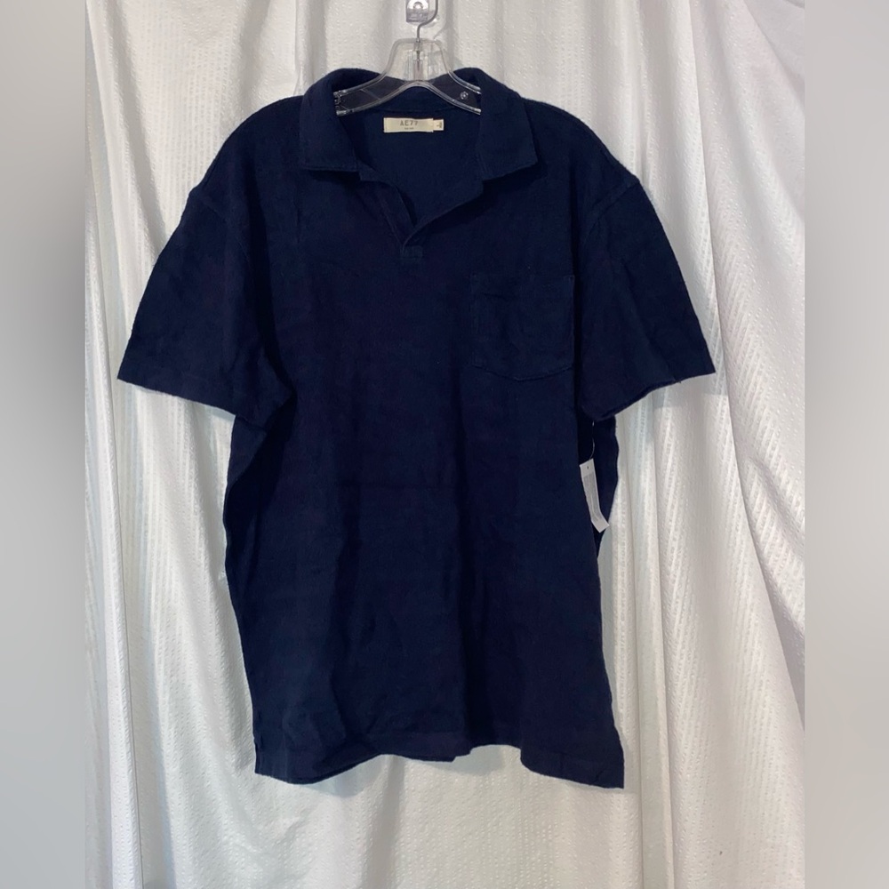 American Eagle Outfitters Classic Blue Polo Shirt